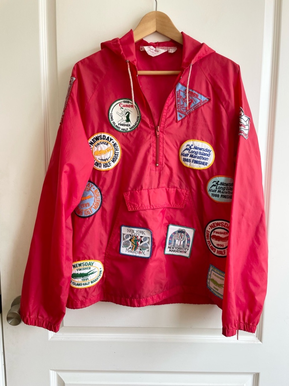 Vintage NYC Marathon Runner’s Windbreaker Mixed Patches 80s/90s Jacket